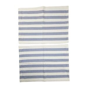 Pier 1 Imports Set of 2 100% Cotton Placemats 13x19 Canvas Striped Made in India